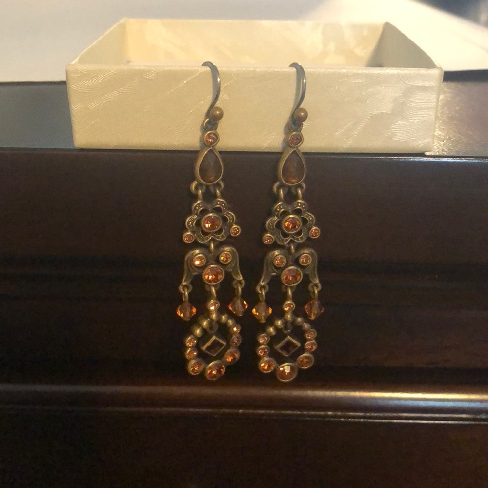 Earrings amber gems